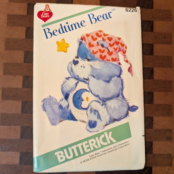 Butterick Other - VINTAGE Butterick 6226 Bedtime Bear - Uncut - Care Bears - circa 1983